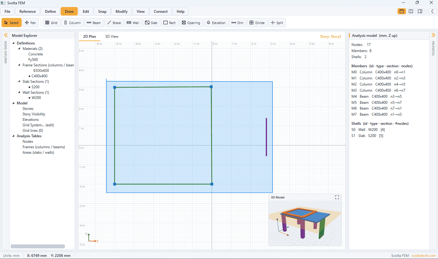 Tracing structural geometry over a scaled underlay